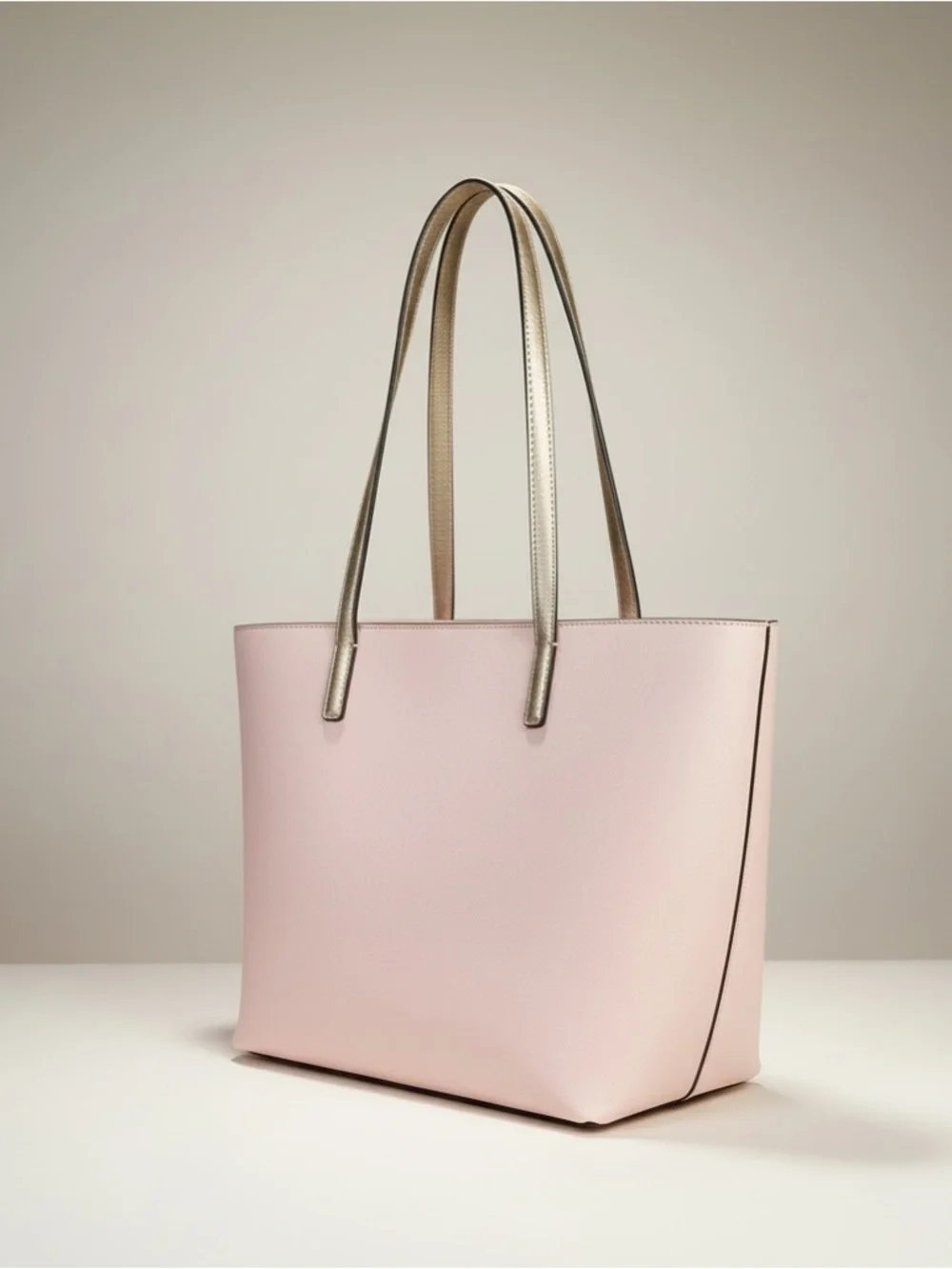 Kate Spade Blush Pink Saffiano Leather Tote Gold Strap NWOT Original Dust Bag